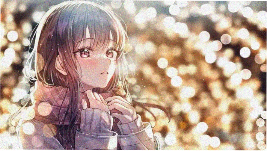 闺蜜头像动漫双人拼贴封面,两名少女并肩站在晨光窗前